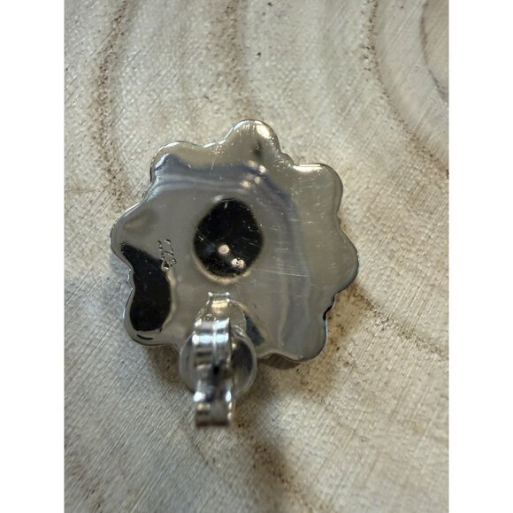 Artisan STERLING SILVER Large TURQUOISE CLUSTER Statement EARRINGS Southwest New - Picture 2 of 11